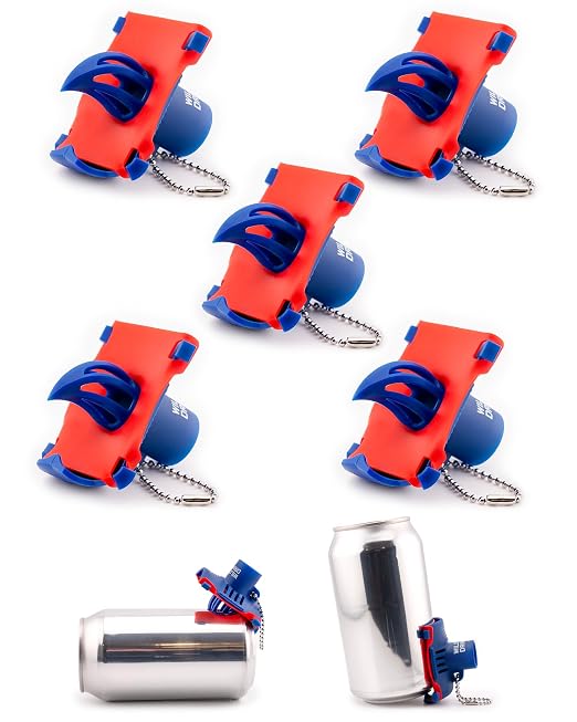 The Krak’in 2.0 Beverage Can Tool – Portable Can Opener for Soda, Seltzer & More - Red/White/Blue - 5 Pack