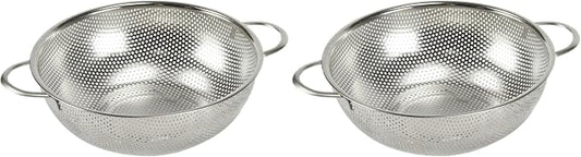 Chef Craft Select Microperforated Colander, 2.5 quart, Stainless Steel (Pack of 2)