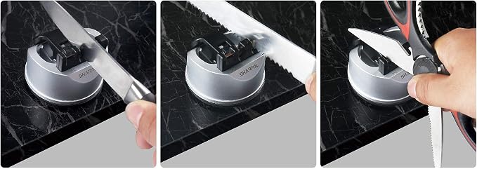 SHARPAL 191H Pocket Kitchen Chef Knife Scissors Sharpener with SHARPAL 103N Knife Garden Tool Lawn Mower Blade Axe Hatchet Machete Scissors Sharpener