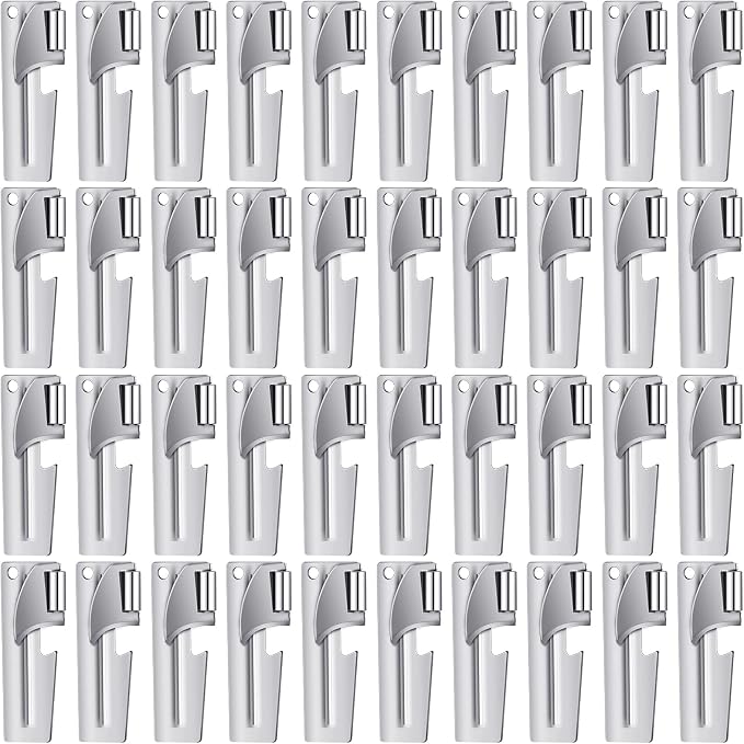 40 Pack P-38 Can Opener Manual Stainless Steel Camping Can Opener Portable Kits Cans Tool for Travel Camping