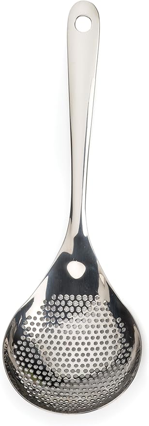 RSVP International Endurance Kitchen Collection Pierced Straining Tools, Spoon, 18/8 Stainless Steel
