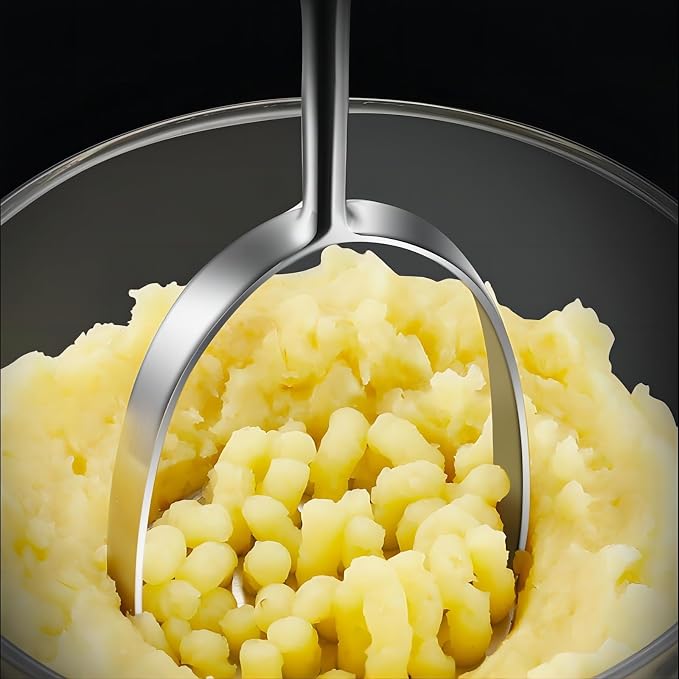 GREATLINK Potato Masher,Heavy Duty Stainless Steel kitchen Steel Potato Masher,Mashed Potatoes,Vegetables and Fruits.