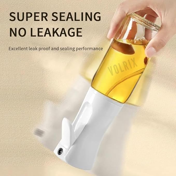 Oil Spray Bottle for Cooking, Premium Glass 2 In 1 Oil Dispenser for Kitchen, Food Grade Oil Sprayer Containers with Nozzle, Oil Bottle for Air Fryer, Roasting and Frying 500 ML (Multicolour)