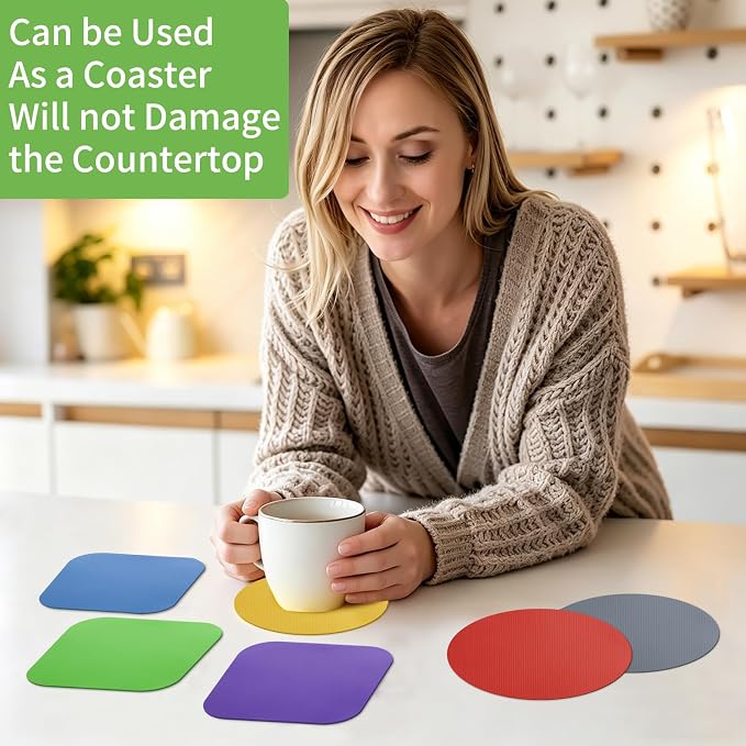6 Pcs Jar Opener,Bottle Opener,Rubber Jar Openers for Seniors with Arthritis Weak Hands, Anti-Slip Gripper Pads for Bottles Cans Lids, Dual-Shape Kitchen Gadgets with Heat Insulation(6 Colors)