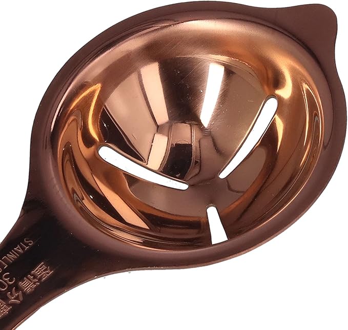 Stainless Steel Egg Separator Efficient Yolk White Divider for Baking Kitchen Gadget (Rose Gold)