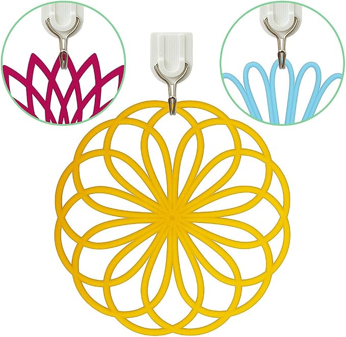 ME.FAN Silicone Trivet Mat - Kitchen Hot Pads for Pots & Dish - Insulated Teapot Trivet - Flexible, Durable, Non-Slip Large Coasters 3 Set Orange