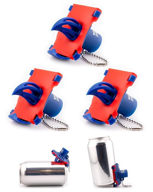 The Krak’in 2.0 Beverage Can Tool – Portable Can Opener for Soda, Seltzer & More - Red/White/Blue - 3 Pack