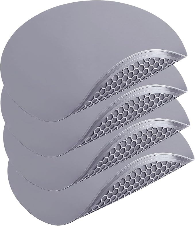 To encounter Silicone Microwave Mat - Round 12" x 12" - Set of 4 Heat Resistant Multifunctional Mat, Splatter Guard, Trivet, Hot Pad, Pot Holder