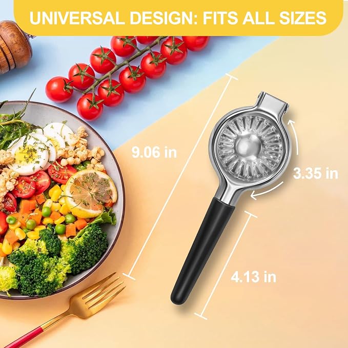 Premium 316L Medical-Grade Stainless Steel Lemon Squeezer - Baby-Safe Citrus Juicer, Heavy-Duty Manual Lime Squeezer with Zero Heavy Metal Leaching