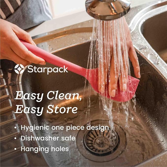 Starpack 'Ladle of Love' XL Premium Silicone Ladle Spoon - Up-to 600°F High Heat Resistant Soup Ladles - Kitchen Ladles for Serving, Non Stick Silicone Spoons, LFGB Grade Cooking Spoon - Earthy Pink