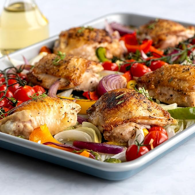 Nordic Ware Brilliant™ Colorful Bakeware 18 x 13 Half Sheet Pan, Nonstick made without PFAS or PTFE for safe cooking; Reinforced steel rim prevents warping