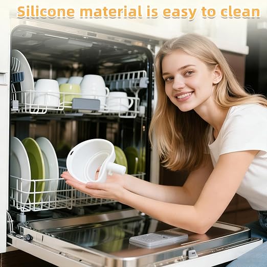 1PC Silicone Flour Funnel for Kitchen Aid Mixer,Foldable Wide-Mouth Design,Anti-Clog and Splash-Proof,Easy to Pour,Suitable for KitchenAid Artisan KSM150 5-Quart Tilt-Head Mixer,Dishwasher-Safe