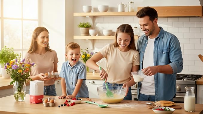 Reston Lloyd Cooking Spoon for Serving, Basting, Mixing, Heat Resistant, BPA Free Melamine 11 inch Utensil with Ergonomic Handle, Set of 6, Seafoam