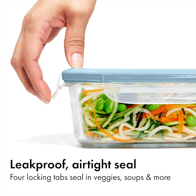 OXO Good Grips Smart Seal 16-Piece Glass Food Storage Container Set - Arctic Blue