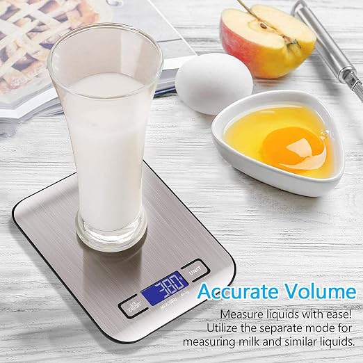 Food Kitchen Scale, Black (Pack of 2)