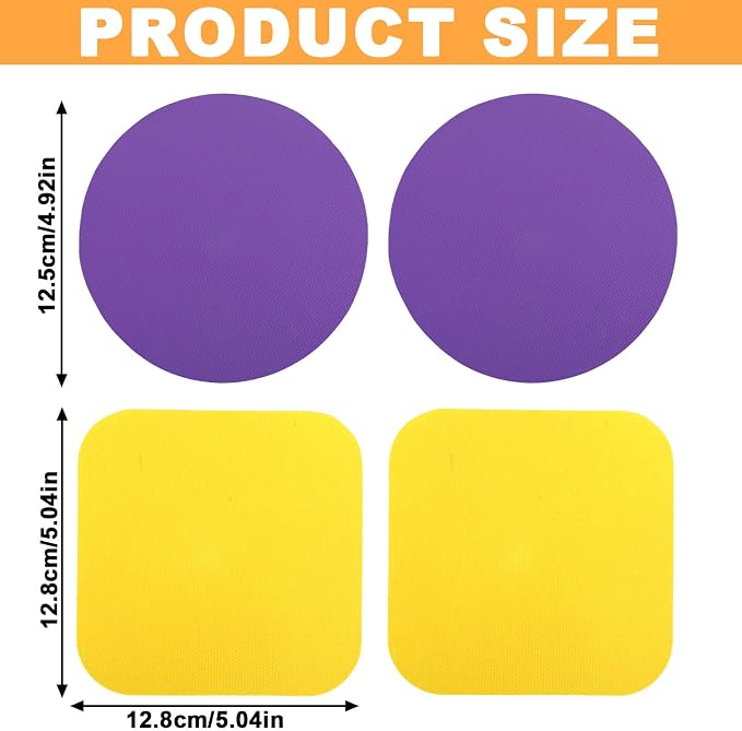LUTER 4pcs Jar Opener Gripper Pad for Seniors with Weak Hands, Rubber | Multi-function Silicone Bottle Opener Lid Cap Rubber Gripper Pads Kitchen Coasters Gadgets, Yellow, Purple