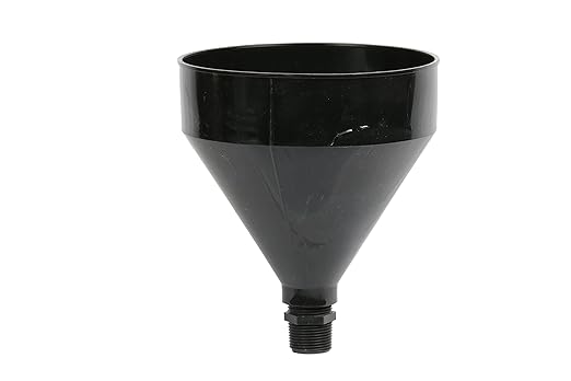 Funnel King 32410 Polyethylene Drum Funnel, 3 Quart Capacity, 1 Inch Threaded Spout, 7-1/2 Top ID, 250 Degree F Max Temp, WirthCo