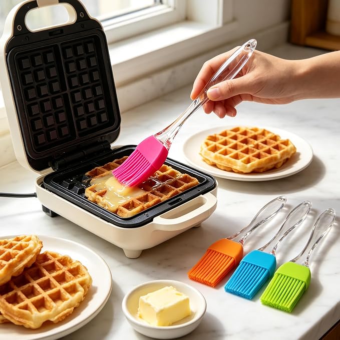 Pastry Brush,4 Packs Basting Brush for Cooking | Heat Resistant Silicone Brush for Kitchen BBQ Grill Barbecue Baking