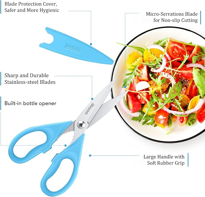 Gifts for Dad from Daughter Son, BEST DAD Tool Shears, Kitchen Scissors All Purpose Heavy Duty Meat Scissors Poultry Shears, Dishwasher Safe Stainless Steel Utility Scissor