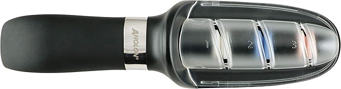 Anolon 47998 AlwaysSharp Kitchen Universal Knife Sharpening for Straight Blade Knives, 9 Inch, Black