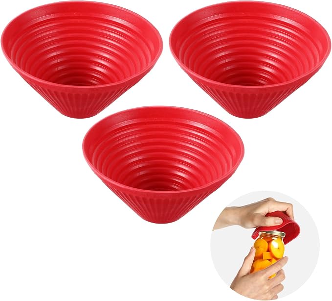 Gjinxi 3PCs Rubber Jar Openers, Multi-Function Bottle Opener Gripper Pad for Seniors with Arthritis Weak Hands, Non-Slip Jar Grippers for Easy Opening Jars, Kitchen Easy Top Opener Tool