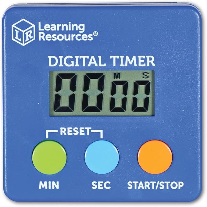 Learning Resources Digital Timer - Visual Timer for Kids, Digital Timers for Classroom, Kids Stopwatch, Magnetic Timers, Teacher Must Haves