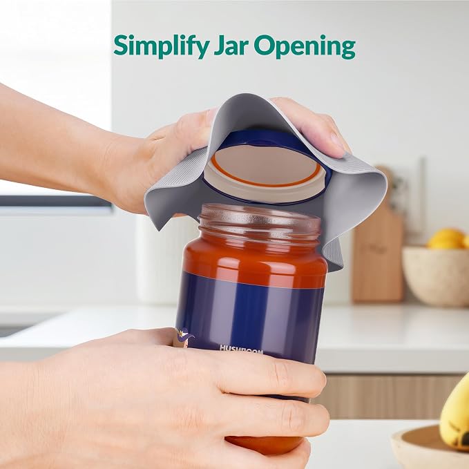 NiHome Silicone Jar Opener Gripper Pads, 6 In for Seniors, Neutral, 4 Pack | Textured Back Pattern For Superior Grip, Food-Grade Silicone, Heat-Resistant Multi-Use Kitchen Pad For Jars, Pots, Spoons