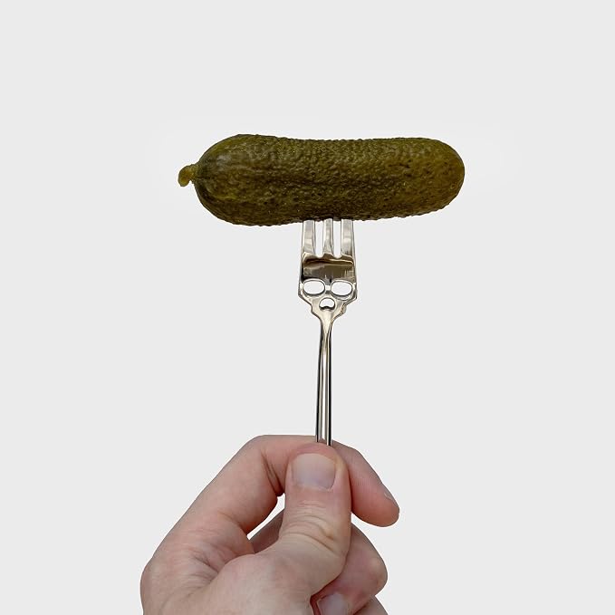 Suck UK Pickle Fork - Goth Decor - Fruit Picker - Gothic Accessories - Skull Head Pickle Grabber - Goth Kitchen Decor - Devil Horn - Pickled Onion Fork - Unique Kitchen Gadgets - Gothic Kitchenware