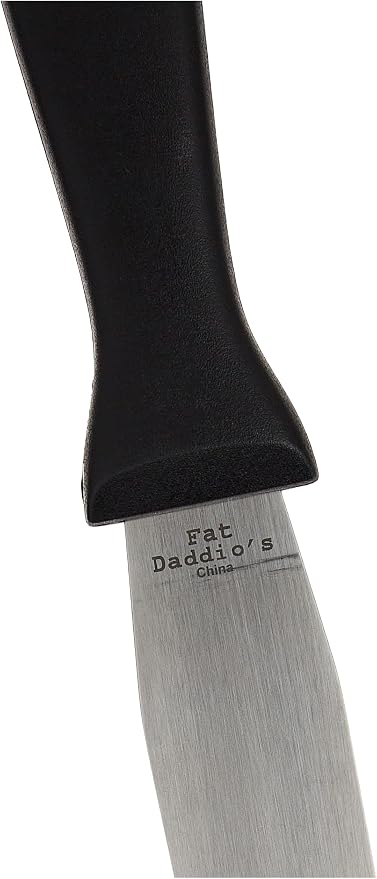 Fat Daddio's Stainless Steel Straight Spatula, 10 Inch, Black, Silver