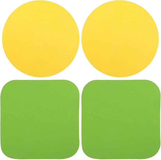 LUTER 4pcs Jar Opener Gripper Pad for Seniors with Weak Hands, Rubber | Multi-function Silicone Bottle Opener Lid Cap Rubber Gripper Pads Kitchen Coasters Gadgets, Yellow, Green