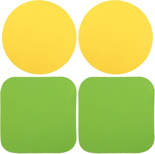 LUTER 4pcs Jar Opener Gripper Pad for Seniors with Weak Hands, Rubber | Multi-function Silicone Bottle Opener Lid Cap Rubber Gripper Pads Kitchen Coasters Gadgets, Yellow, Green