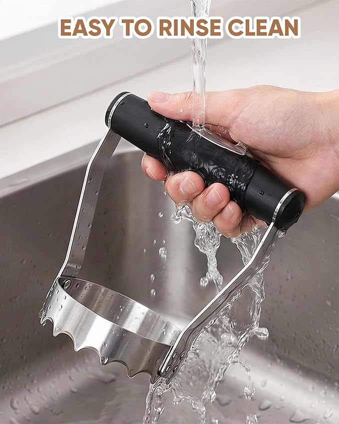 Food Chopper, Stainless Steel Hand Chopper with Ergonomic Grip Handle, 3-Inch Salad Chopper for Vegetable, Egg, Cabbage, Nut Tuna, Meat, Easy to Clean Manual Kitchen Tool