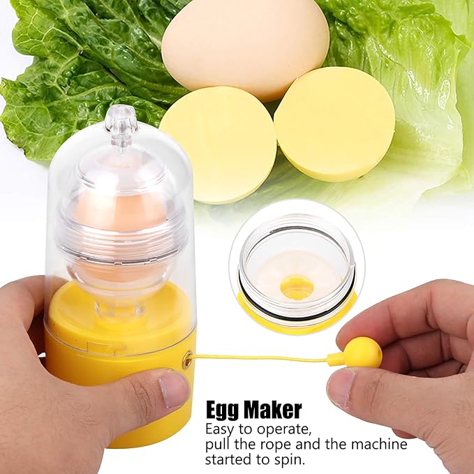Alvinlite Hand Operated Golden Egg Maker Egg Yolk White Mixer Portable Egg Scrambler for Egg Boiling Tools