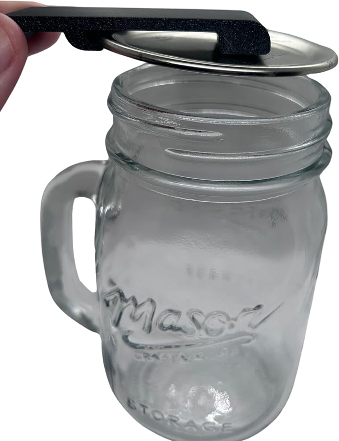 Canning and Mason Jar Opener, Easy Release Vacuum Seal for all lids magnetic (Black)