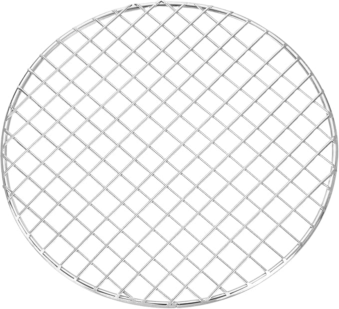 uxcell Round Cooking Rack, Dia 8.3 Inch Stainless Steel Grill Grate Cross Wire Barbecue Grill for Cooking Baking Air Fryer Racks, Silver