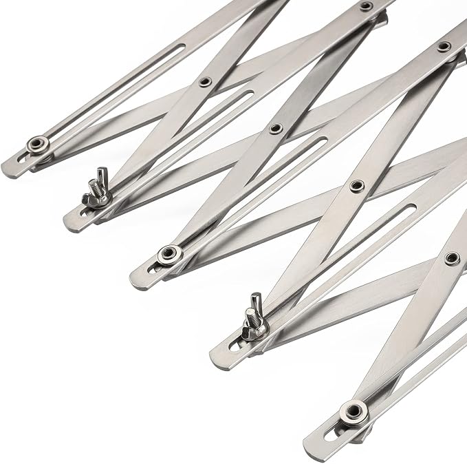 5-Wheel Stainless Steel Pastry Cutter - Expandable Pasta Roller for Noodle, Pizza, Pie Crust, Cookie Divider