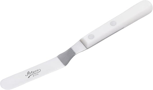 Ateco 1335 Offset Spatula with 4.5-Inch Stainless Steel Blade, Plastic Handle, Dishwasher Safe