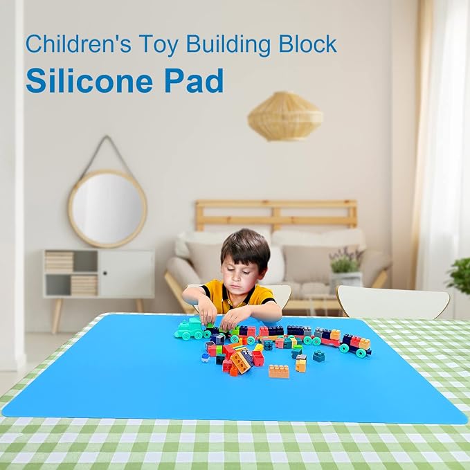 36" x 24" Extra Large Silicone Mat for Epoxy Resin, Nonstick Silicon Mats for Crafts Jewelry Casting, Non-Slip Kitchen Table Placemats for Countertop Protector Heat Resistant（Translucent）