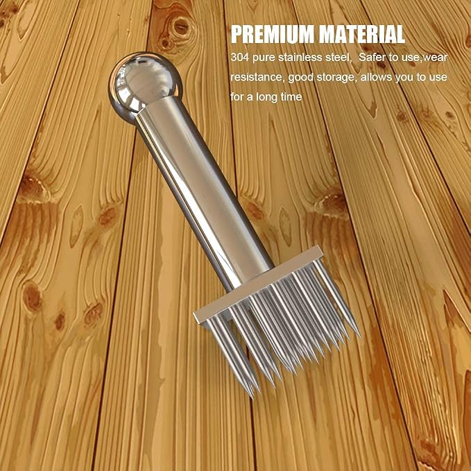 Bygytyo Heavy-Duty 28 Blades Stainless Steel Meat Tenderizer for Chicken, Steak, Beef, and Other Meats