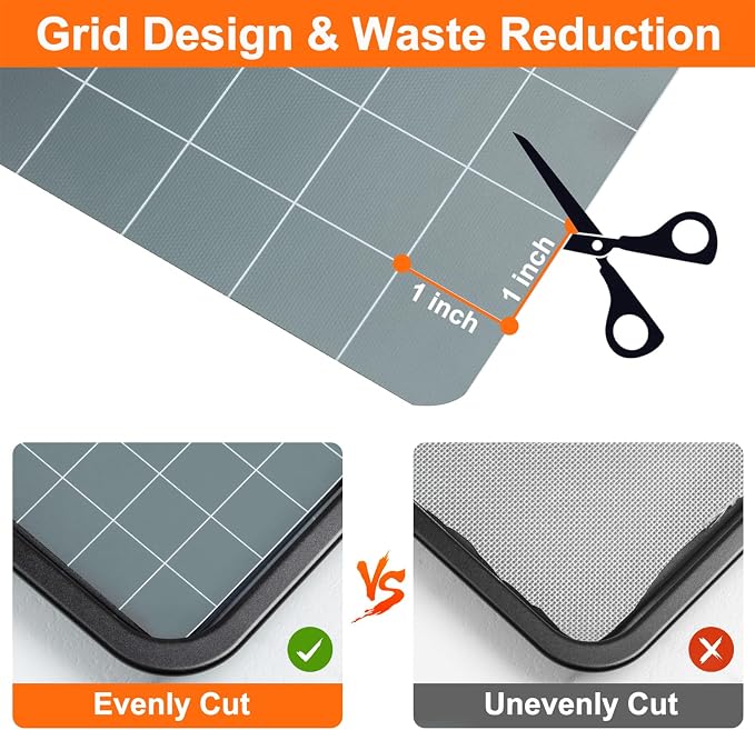 Silicone Baking Mat Roll, 12IN*5.25FT Non Stick Heat Resistant Baking Mats,No Slip Reusable Freeze Dryer Mat,Pastry Mat,Countertop Mat, Cut to size fit different Sharp Oven Pans Dishes Tins,Gray
