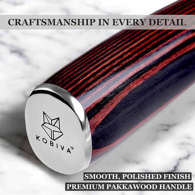 8in Japanese Chef Knife, High Carbon Stainless Steel Kitchen Knife | Razor-sharp Damascus blade for meat, vegetables & garnishes. Ergonomic grip. Professional quality for home cooks.