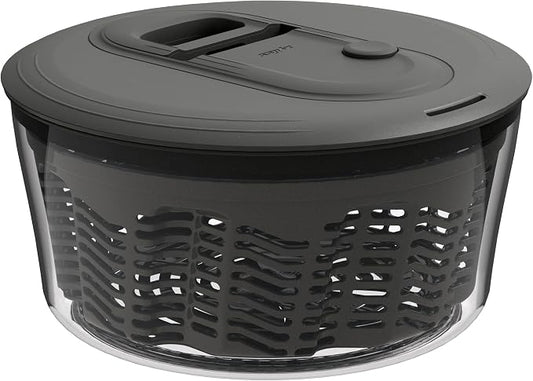 Zyliss Easy Spin Salad Spinner - Fruit & Veggie Dryer - Produce Spinner & Cleaner for Salad Prep - Dishwasher-Safe Kitchen Essential - Non-Slip Bowl with Pull Handle - Stainless Easy Spin Small
