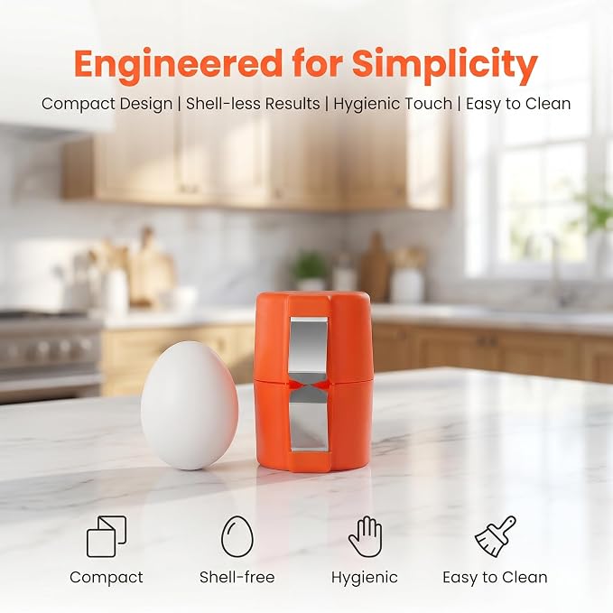Stainless Steel Egg Shell Opener for Organic Pasture Raised Eggs, Egg Cracker Tool & Egg Separators, Multifunctional for Raw or Hard-Boiled Eggs, Kitchen Gadget for Cooking Baking (3 Pcs)