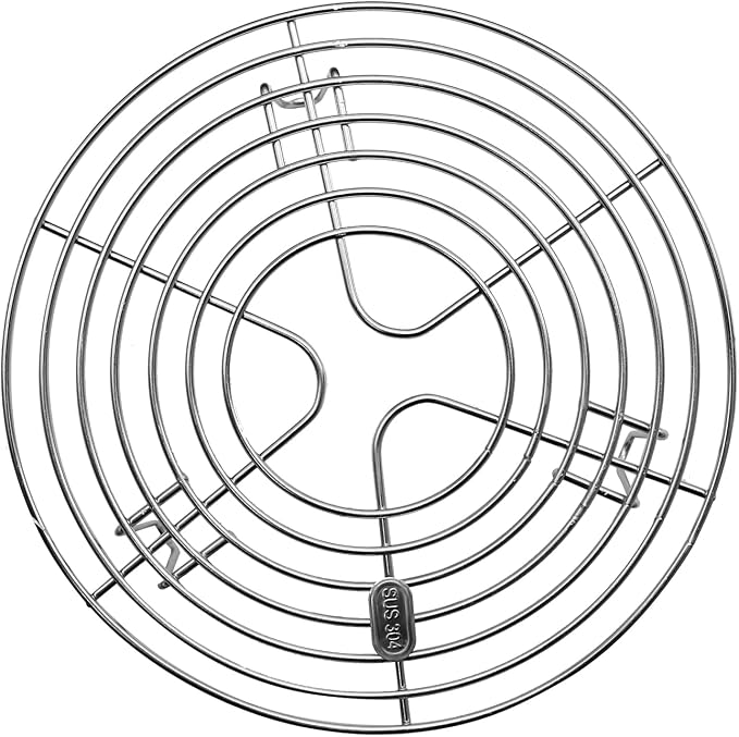 Round Steamer Rack and Cooling Rack,Stainless Steel Pot Trivet, Cooking Rack,Wire Steamer Kettle Rack Holder, Air Fryer Cooking Steamer Rack for Baking Canning Cooking Steaming, 7.9''X2.8''