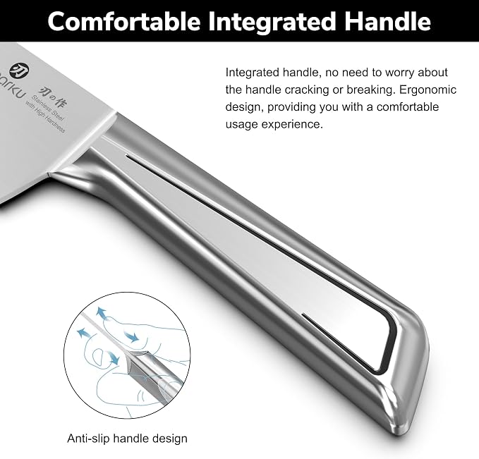 imarku Chef Knife 8 Inch, Ultra Sharp Stainless Steel Kitchen Knife with Ergonomic Handle, Professional Cooking Knife for Meat, Vegetables & Fruits, Rust Resistant Chef’s Knife with Gift Box