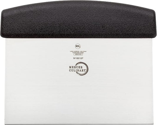 Mercer Culinary Millennia Bench Scraper, 5 7/8 Inch X 3 1/2 Inch Blade, Black Handle