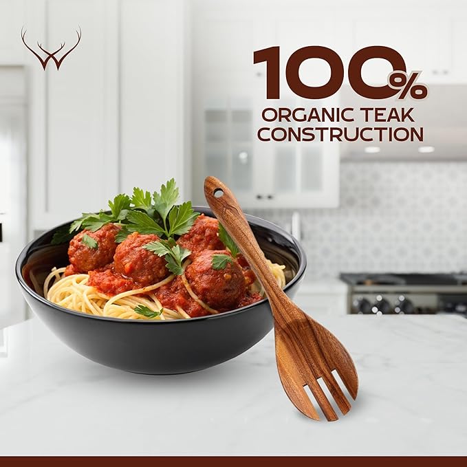 30 Pcs Teak Wooden Utensil Set – Premium Cooking Utensils Set, Natural Wooden Spoons for Cooking - Sturdy Kitchen Utensils & Cooking Spoons for Every Chef