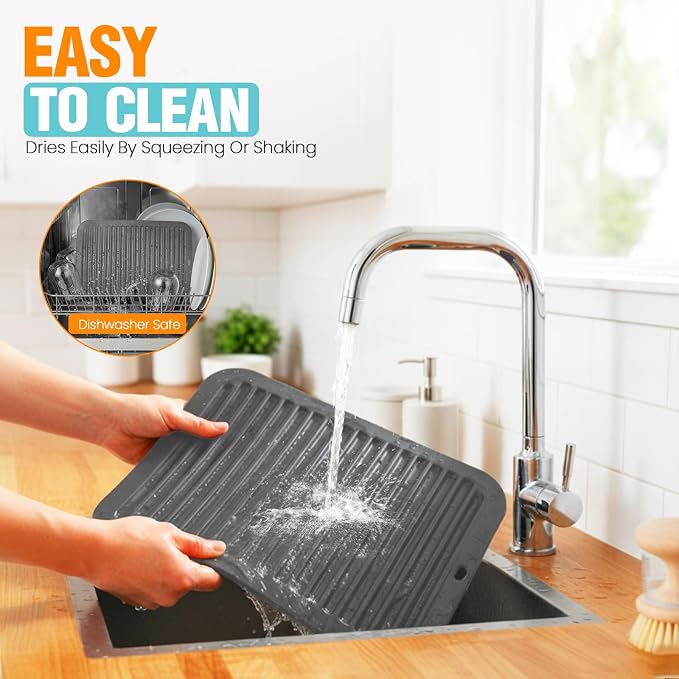 Silicone Trivets for Hot Pots and Pans - 4 Heat Resistant Pot Holders Silicone Trivet Mat Multipurpose Counter Pads (Deep Gray)