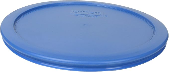 Pyrex 7203 Glass Bowls & 7402-PC Marine Blue Lids (2-Pack) - Made in USA | BPA-Free Plastic | Top-Rack Dishwasher Safe | Refrigerator & Freezer Safe | Leak-Resistant Design | Resists Stains & Odors