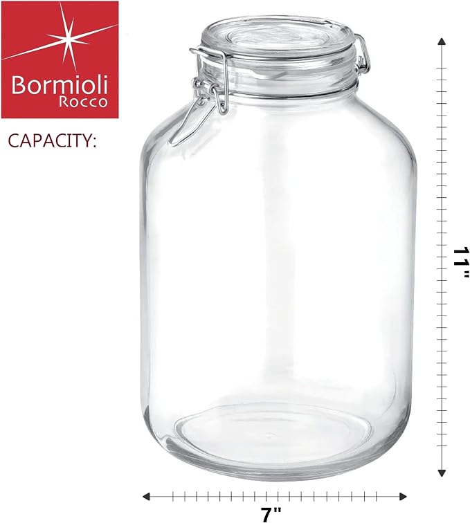 Bormioli Rocco Fido Clear Jar, 169 Oz.